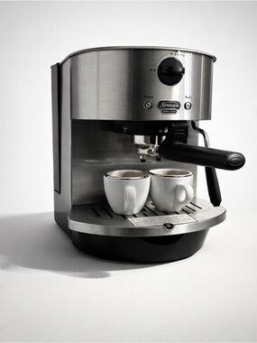 Sunbeam Brushed Stainless Steel Espresso Maker with Black Accents